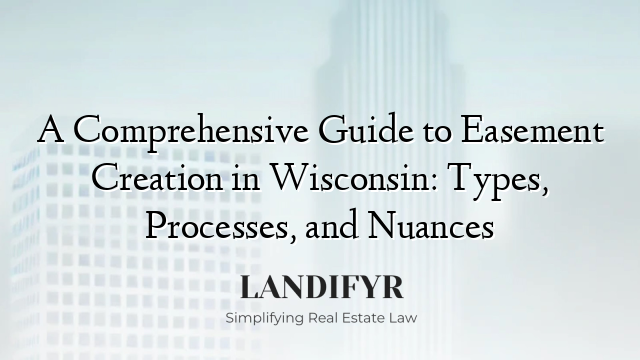 A Comprehensive Guide to Easement Creation in Wisconsin: Types, Processes, and Nuances