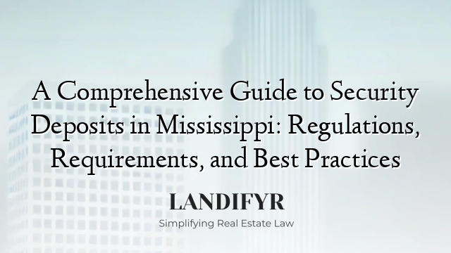 A Comprehensive Guide to Security Deposits in Mississippi: Regulations, Requirements, and Best Practices