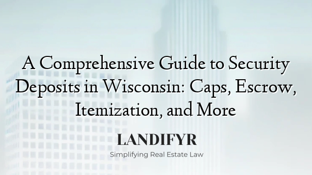 A Comprehensive Guide to Security Deposits in Wisconsin: Caps, Escrow, Itemization, and More