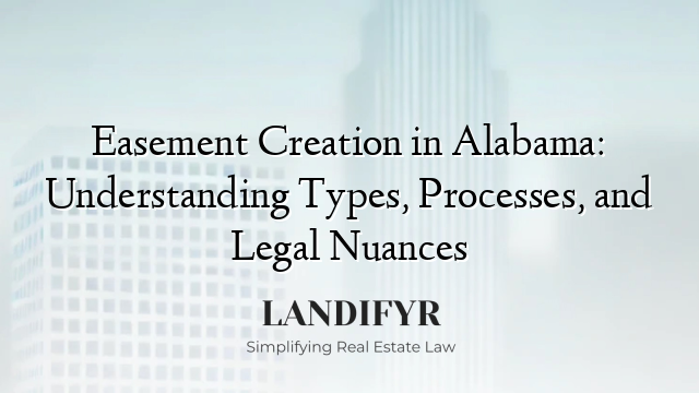 Easement Creation in Alabama: Understanding Types, Processes, and Legal Nuances