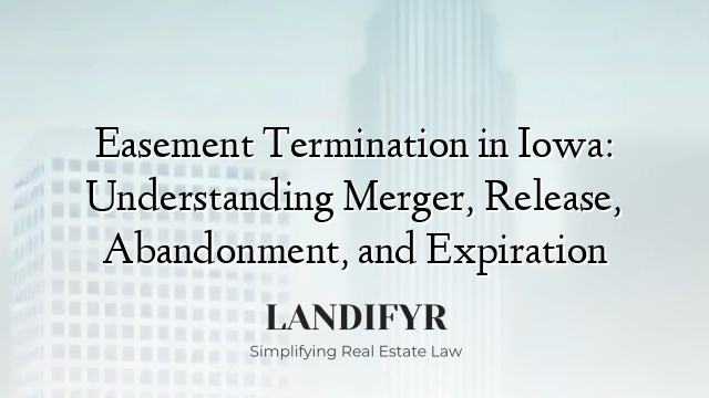 Easement Termination in Iowa: Understanding Merger, Release, Abandonment, and Expiration