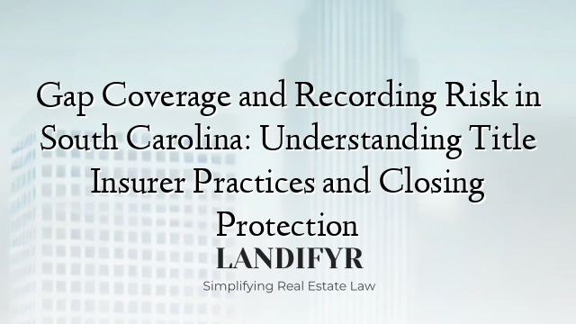 Gap Coverage and Recording Risk in South Carolina: Understanding Title Insurer Practices and Closing Protection