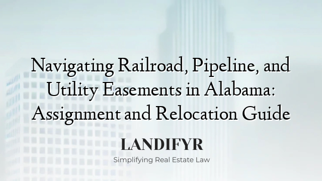 Navigating Railroad, Pipeline, and Utility Easements in Alabama: Assignment and Relocation Guide