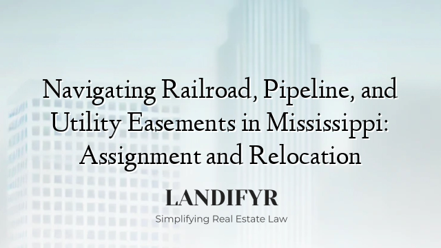 Navigating Railroad, Pipeline, and Utility Easements in Mississippi: Assignment and Relocation