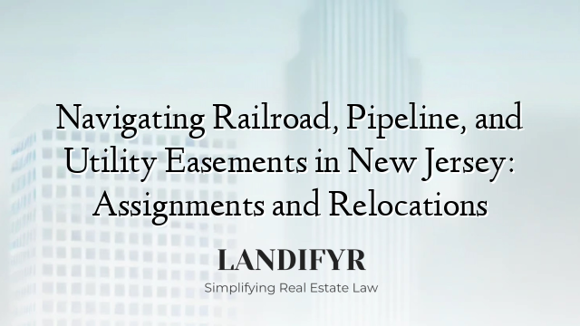 Navigating Railroad, Pipeline, and Utility Easements in New Jersey: Assignments and Relocations