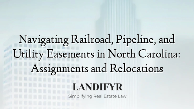 Navigating Railroad, Pipeline, and Utility Easements in North Carolina: Assignments and Relocations