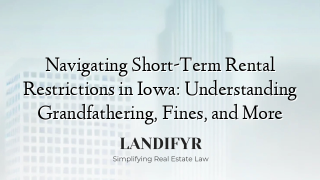Navigating Short-Term Rental Restrictions in Iowa: Understanding Grandfathering, Fines, and More