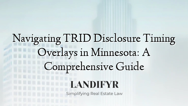 Navigating TRID Disclosure Timing Overlays in Minnesota: A Comprehensive Guide