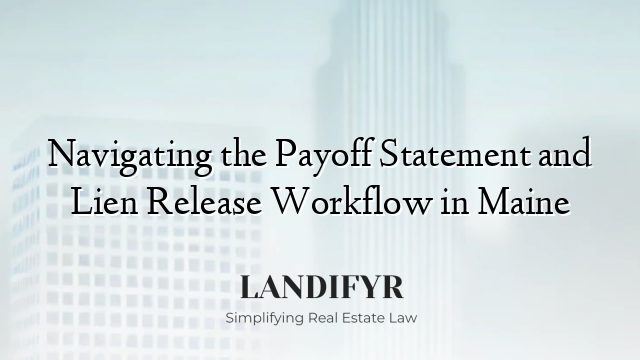 Navigating the Payoff Statement and Lien Release Workflow in Maine