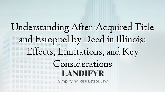 Understanding After-Acquired Title and Estoppel by Deed in Illinois: Effects, Limitations, and Key Considerations