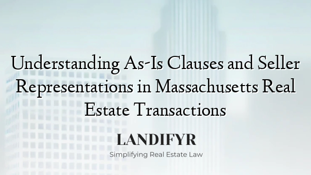 Understanding As-Is Clauses and Seller Representations in Massachusetts Real Estate Transactions