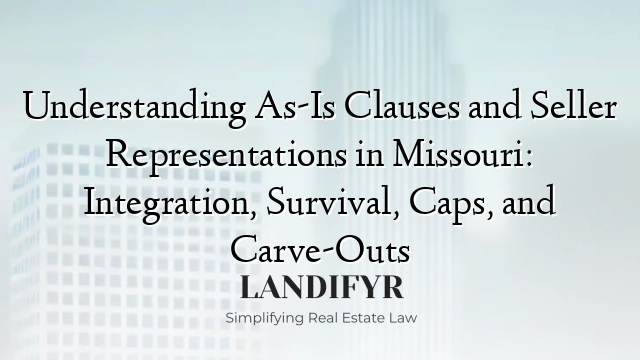 Understanding As-Is Clauses and Seller Representations in Missouri: Integration, Survival, Caps, and Carve-Outs