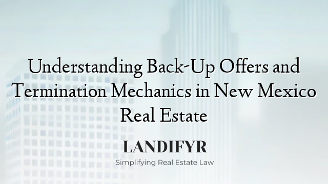 Understanding Back-Up Offers and Termination Mechanics in New Mexico Real Estate