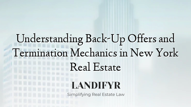 Understanding Back-Up Offers and Termination Mechanics in New York Real Estate