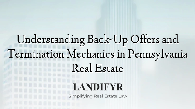 Understanding Back-Up Offers and Termination Mechanics in Pennsylvania Real Estate