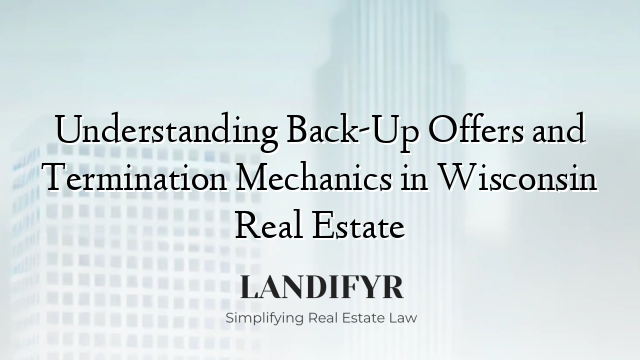 Understanding Back-Up Offers and Termination Mechanics in Wisconsin Real Estate