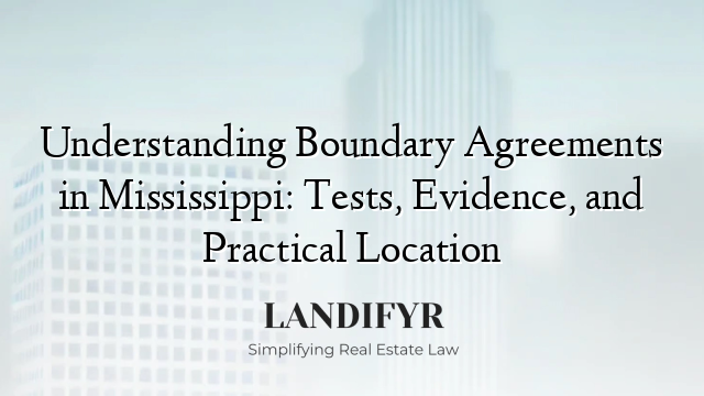 Understanding Boundary Agreements in Mississippi: Tests, Evidence, and Practical Location
