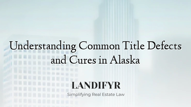 Understanding Common Title Defects and Cures in Alaska