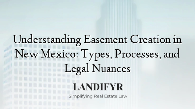 Understanding Easement Creation in New Mexico: Types, Processes, and Legal Nuances