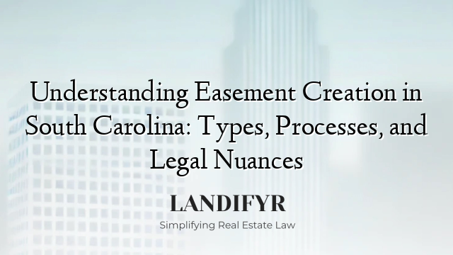 Understanding Easement Creation in South Carolina: Types, Processes, and Legal Nuances