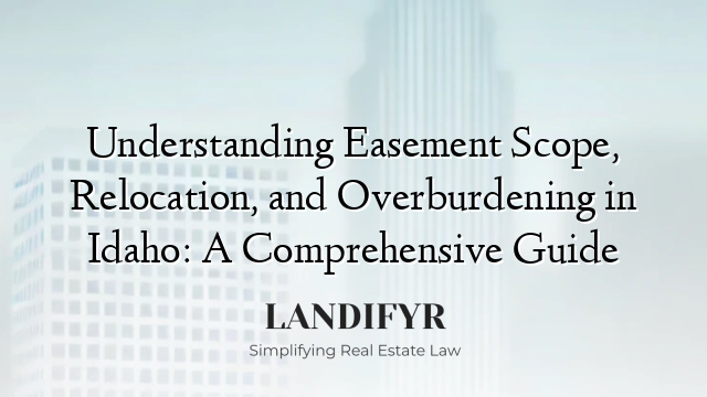 Understanding Easement Scope, Relocation, and Overburdening in Idaho: A Comprehensive Guide