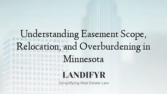 Understanding Easement Scope, Relocation, and Overburdening in Minnesota