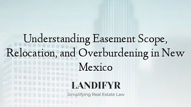 Understanding Easement Scope, Relocation, and Overburdening in New Mexico