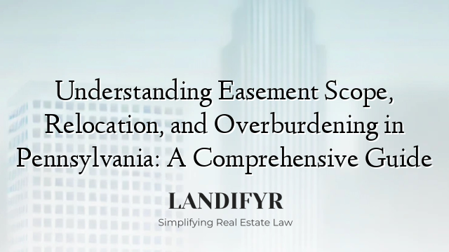 Understanding Easement Scope, Relocation, and Overburdening in Pennsylvania: A Comprehensive Guide