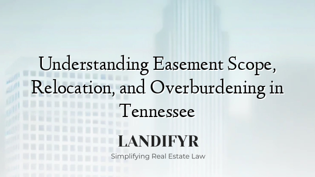 Understanding Easement Scope, Relocation, and Overburdening in Tennessee