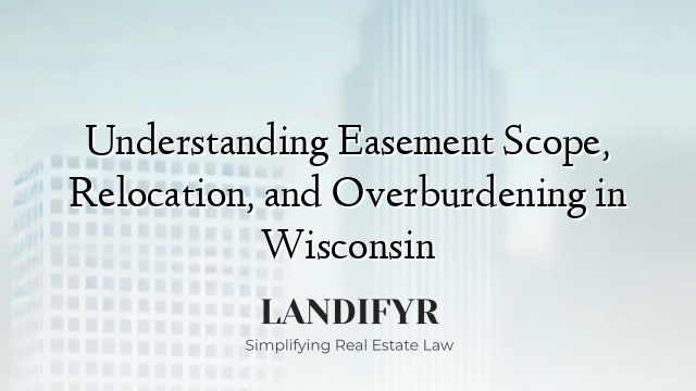 Understanding Easement Scope, Relocation, and Overburdening in Wisconsin