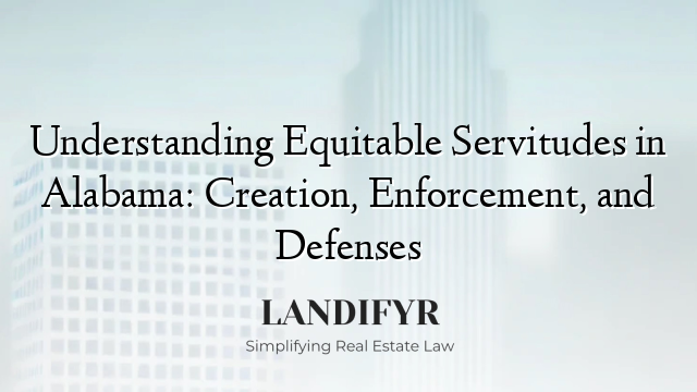 Understanding Equitable Servitudes in Alabama: Creation, Enforcement, and Defenses