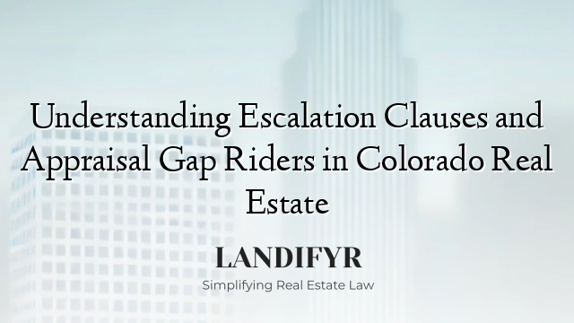 Understanding Escalation Clauses and Appraisal Gap Riders in Colorado Real Estate