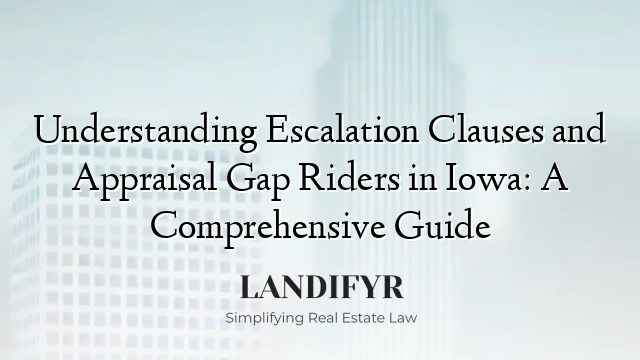 Understanding Escalation Clauses and Appraisal Gap Riders in Iowa: A Comprehensive Guide