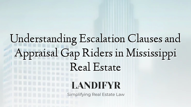 Understanding Escalation Clauses and Appraisal Gap Riders in Mississippi Real Estate