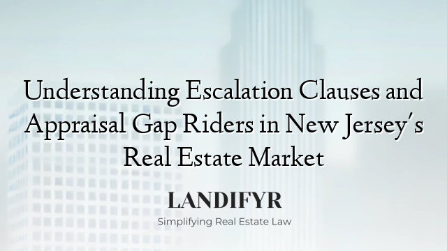 Understanding Escalation Clauses and Appraisal Gap Riders in New Jersey's Real Estate Market