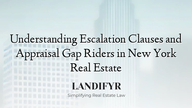 Understanding Escalation Clauses and Appraisal Gap Riders in New York Real Estate