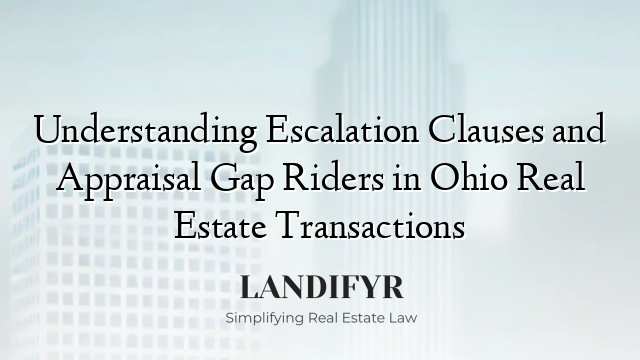 Understanding Escalation Clauses and Appraisal Gap Riders in Ohio Real Estate Transactions
