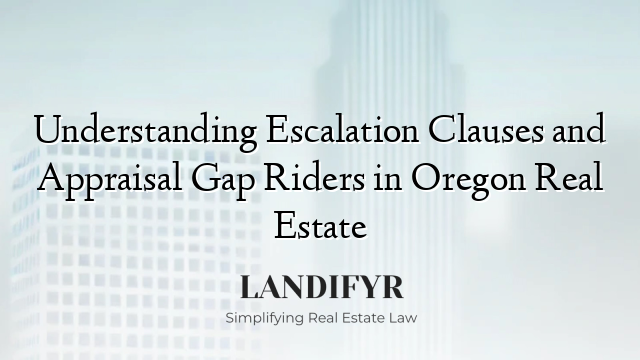 Understanding Escalation Clauses and Appraisal Gap Riders in Oregon Real Estate