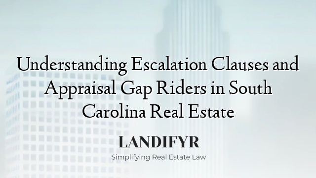 Understanding Escalation Clauses and Appraisal Gap Riders in South Carolina Real Estate