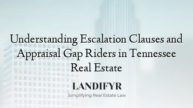 Understanding Escalation Clauses and Appraisal Gap Riders in Tennessee Real Estate