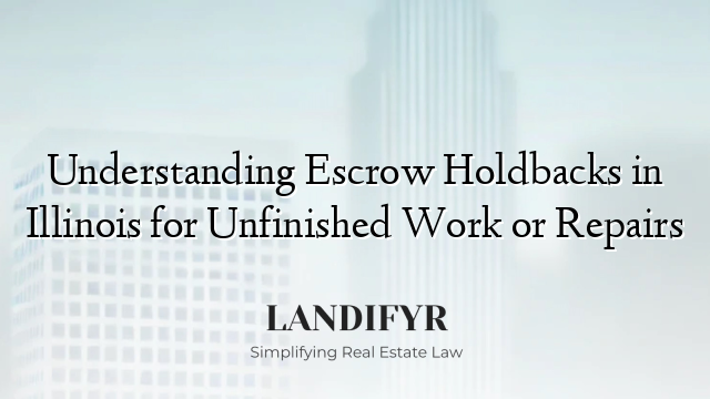 Understanding Escrow Holdbacks in Illinois for Unfinished Work or Repairs
