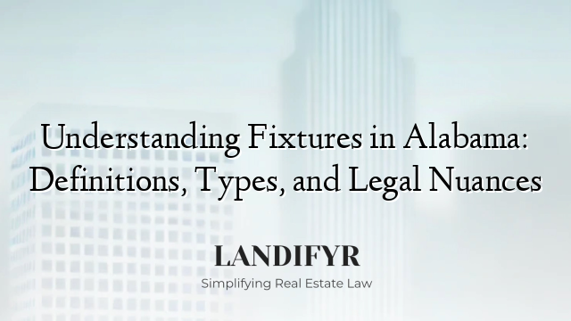 Understanding Fixtures in Alabama: Definitions, Types, and Legal Nuances