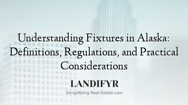 Understanding Fixtures in Alaska: Definitions, Regulations, and Practical Considerations