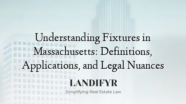 Understanding Fixtures in Massachusetts: Definitions, Applications, and Legal Nuances