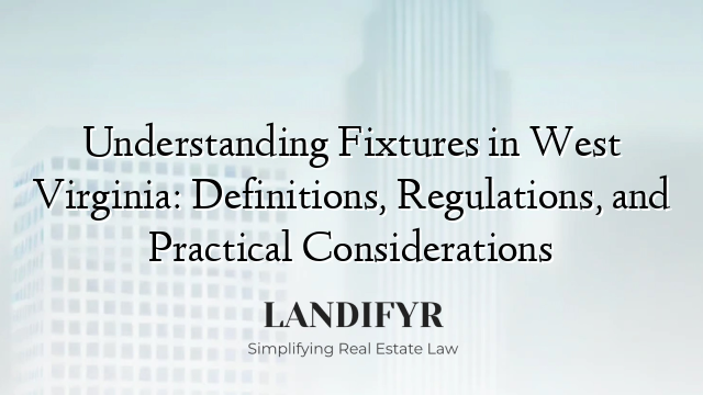 Understanding Fixtures in West Virginia: Definitions, Regulations, and Practical Considerations