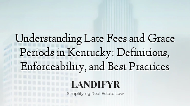 Understanding Late Fees and Grace Periods in Kentucky: Definitions, Enforceability, and Best Practices