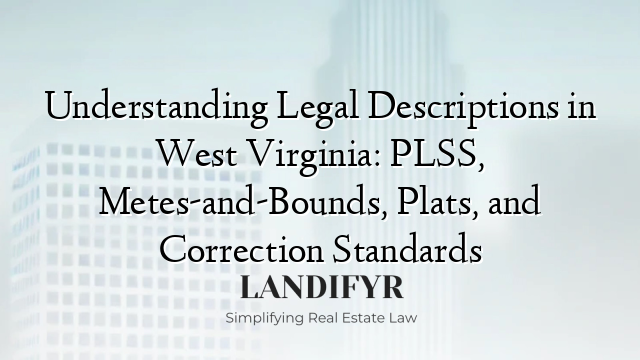 Understanding Legal Descriptions in West Virginia: PLSS, Metes-and-Bounds, Plats, and Correction Standards