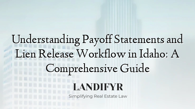 Understanding Payoff Statements and Lien Release Workflow in Idaho: A Comprehensive Guide