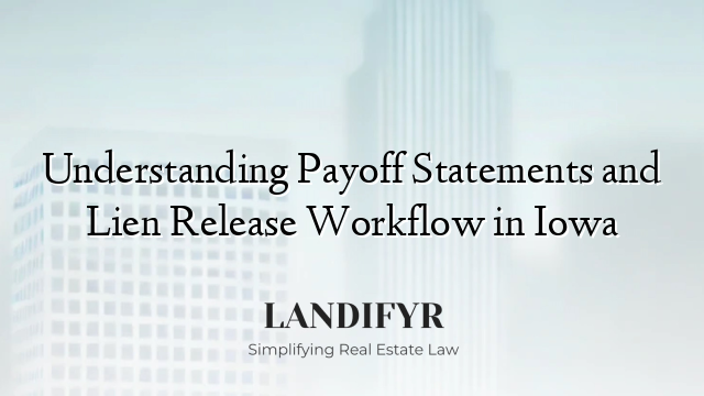 Understanding Payoff Statements and Lien Release Workflow in Iowa