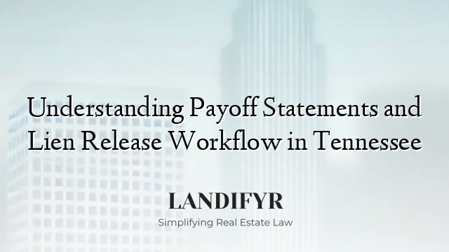 Understanding Payoff Statements and Lien Release Workflow in Tennessee